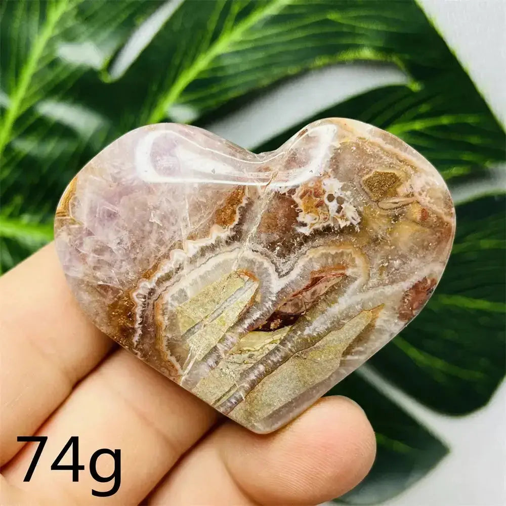 Amethyst Agate Crystal Hearts-Hearts-Ali-Weight 74g-Agate Amethyst-Crystal Destiny