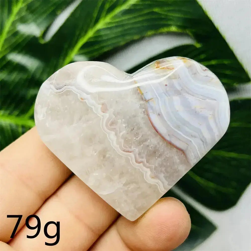 Amethyst Agate Crystal Hearts-Hearts-Ali-Weight 79g-Agate Amethyst-Crystal Destiny
