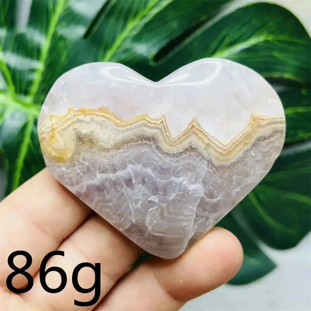 Amethyst Agate Crystal Hearts-Hearts-Ali-Weight 86g-Agate Amethyst-Crystal Destiny