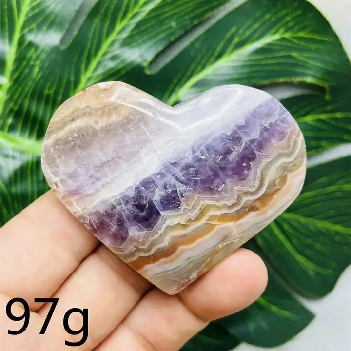 Amethyst Agate Crystal Hearts-Hearts-Ali-Weight 97g-Agate Amethyst-Crystal Destiny