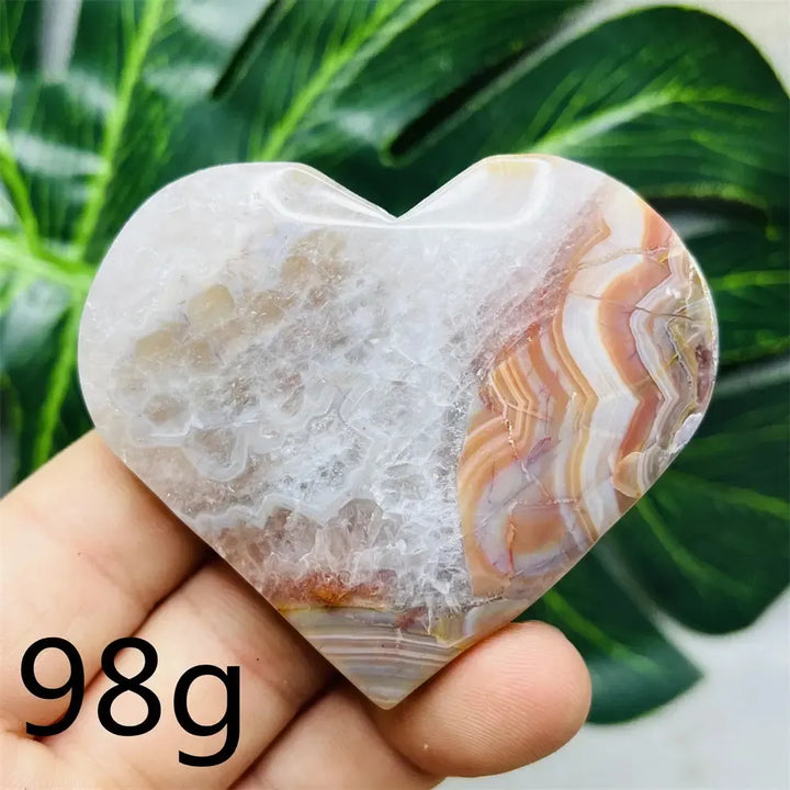 Amethyst Agate Crystal Hearts-Hearts-Ali-Weight 98g 1-Agate Amethyst-Crystal Destiny