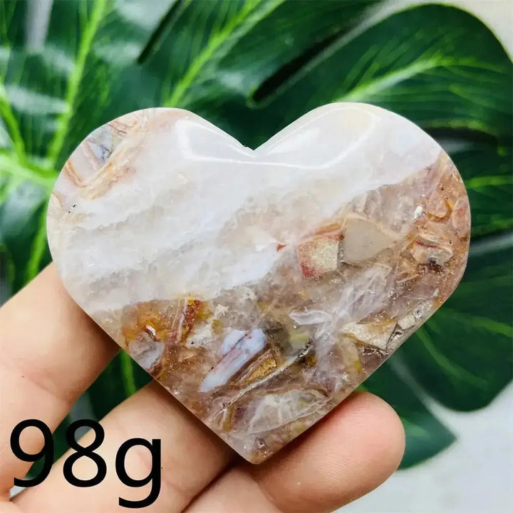Amethyst Agate Crystal Hearts-Hearts-Ali-Weight 98g 2-Agate Amethyst-Crystal Destiny