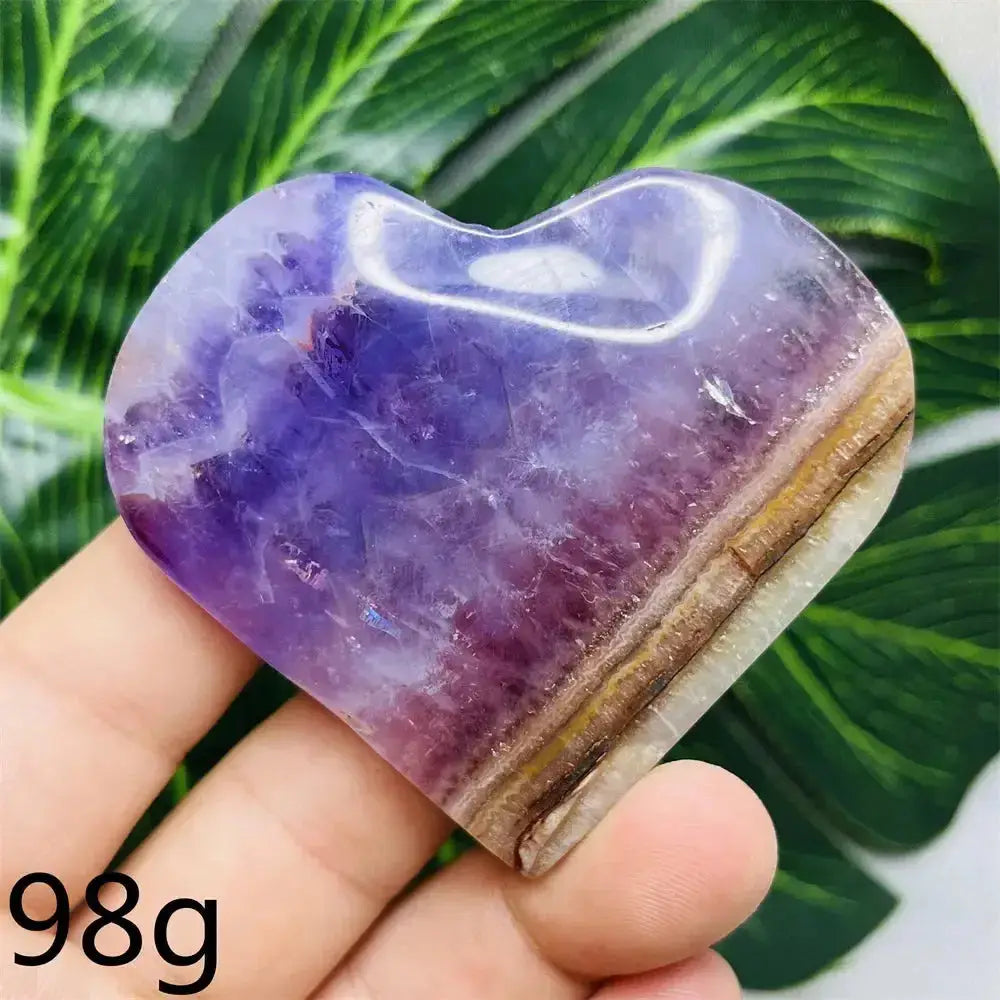 Amethyst Agate Crystal Hearts-Hearts-Ali-Weight 57g-Agate Amethyst-Crystal Destiny