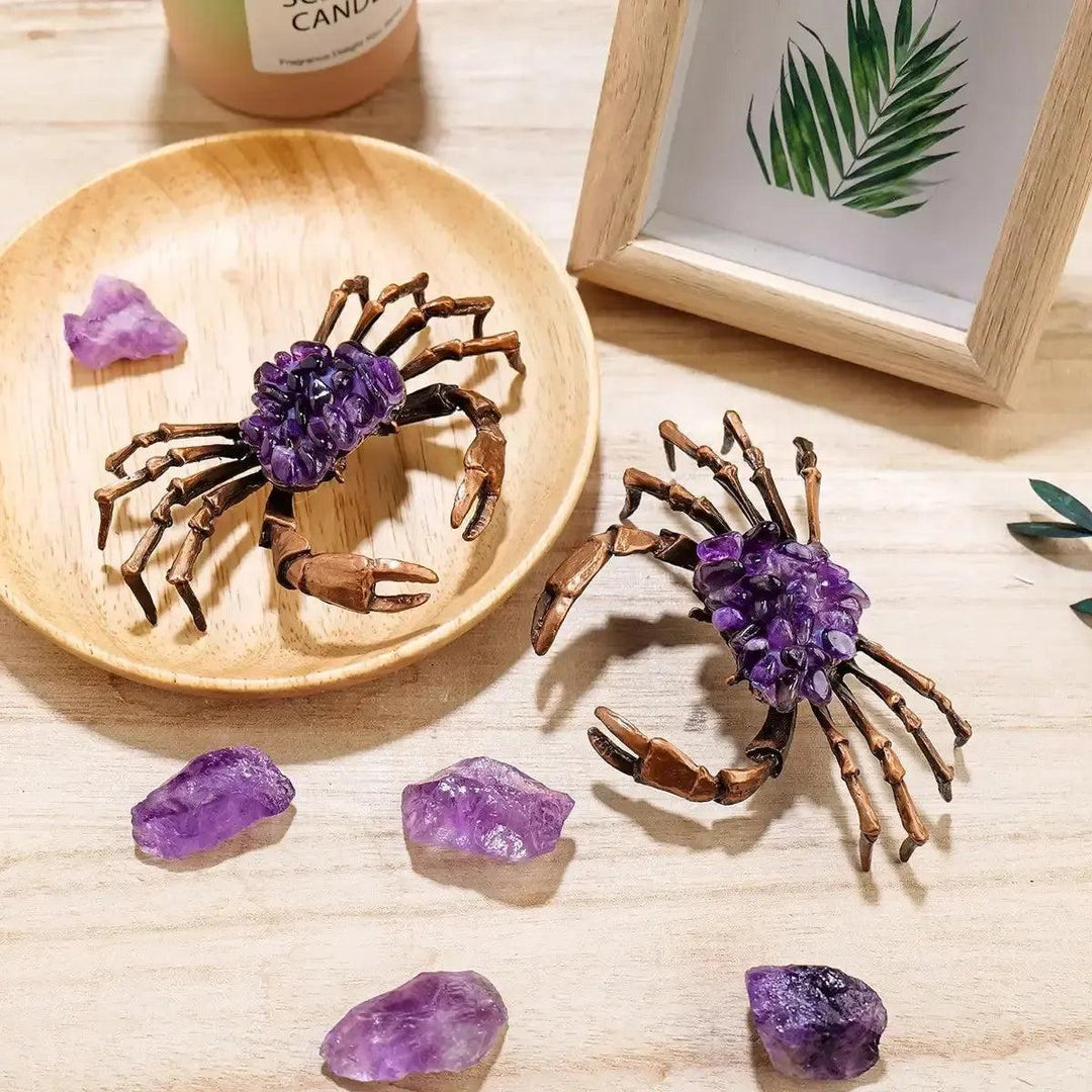 Amethyst Crystal Crab Sculpture