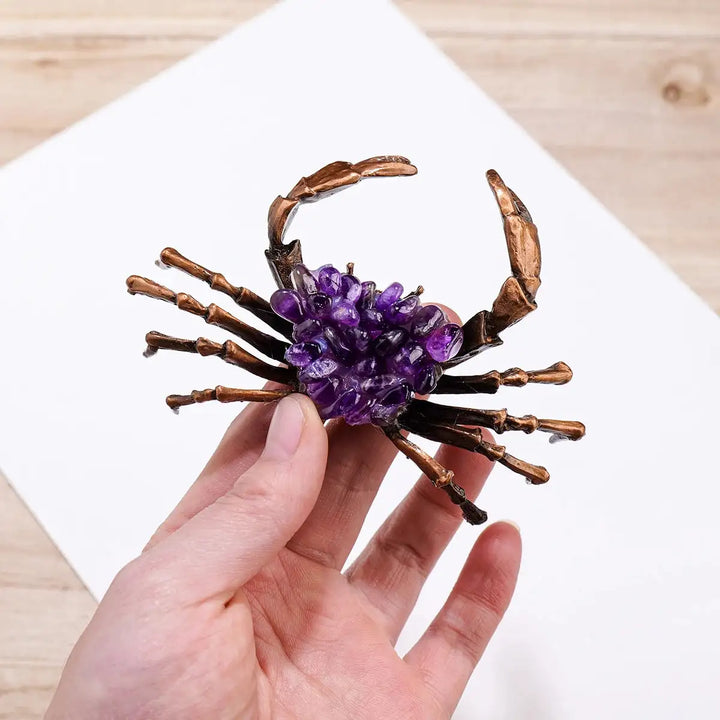 Amethyst Crystal Crab Sculpture-Novelty-Ali-Amethyst-105mm-Crystal Destiny