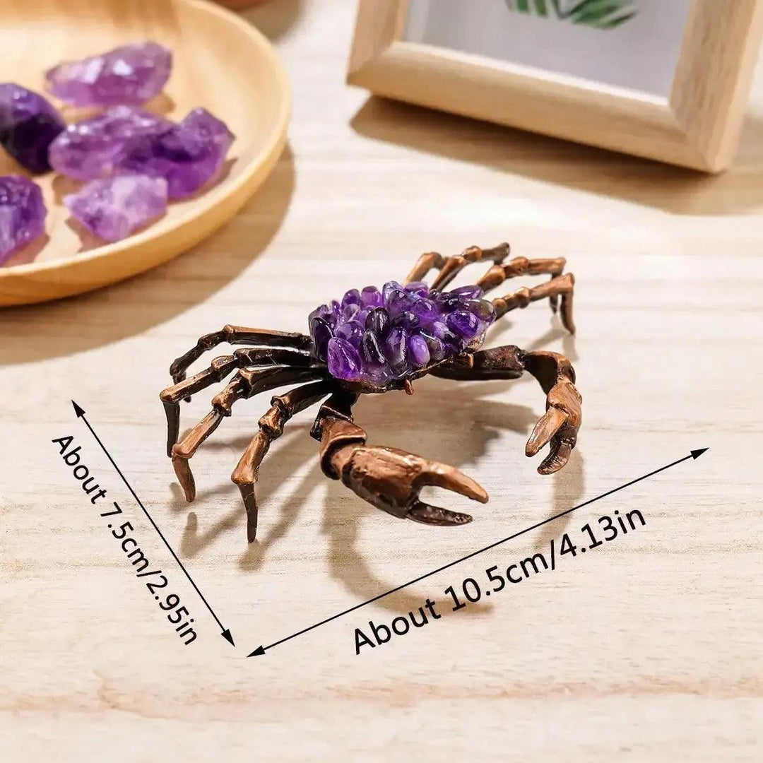 Amethyst Crystal Crab Sculpture