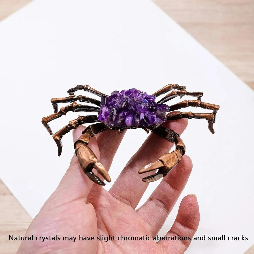 Amethyst Crystal Crab Sculpture