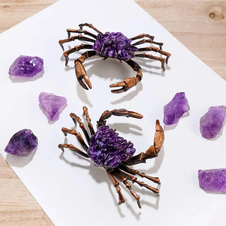 Amethyst Crystal Crab Sculpture