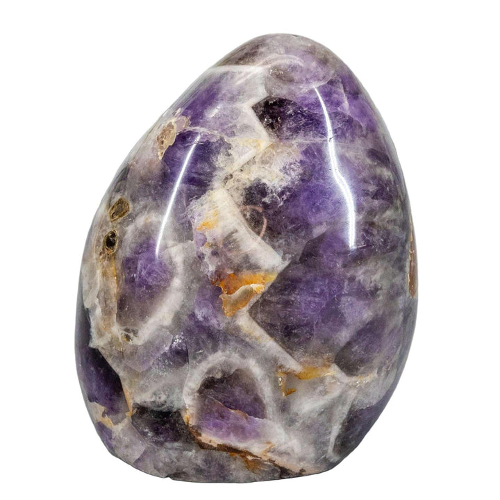 Stunning Amethyst Freeform, a polished purple crystal with natural contours and exceptional depth of color.