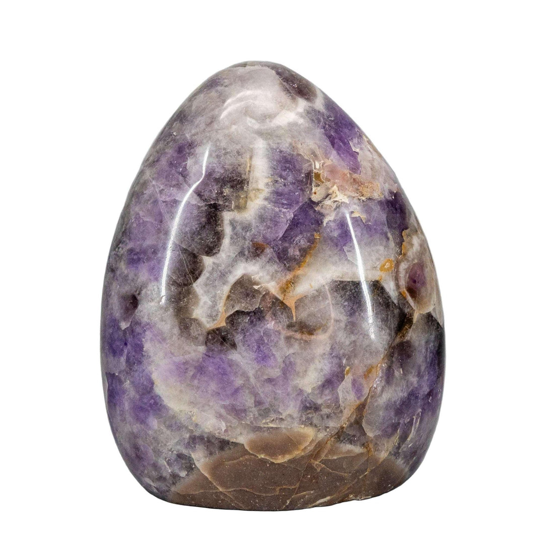 Stunning Amethyst Freeform: Deep violet and lavender polished crystal, showcasing natural contours and clarity.