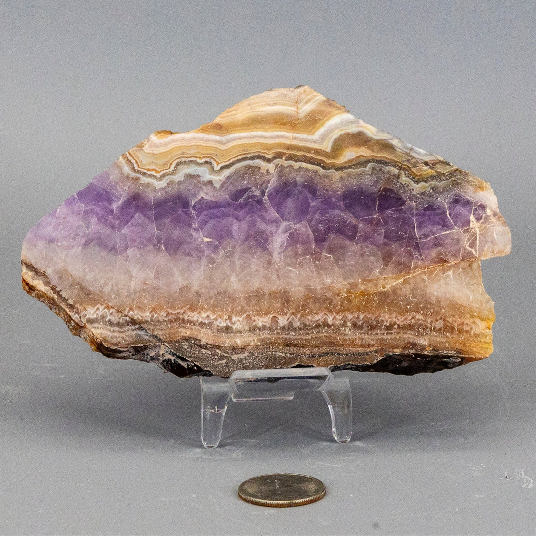 Amethyst "Laced" Agate Crystal Slabs-Slabs-Crystal Destiny-Amethyst Agate-282g - 6.00"L x 4.00"W-Crystal Destiny