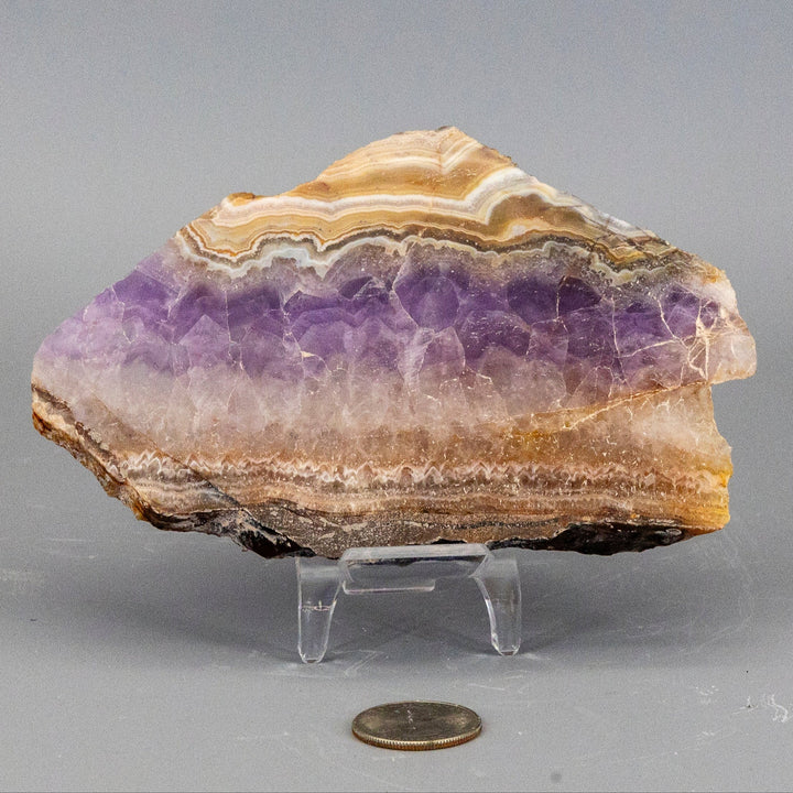 Amethyst "Laced" Agate Crystal Slabs-Slabs-Crystal Destiny-Amethyst Agate-282g - 6.00"L x 4.00"W-Crystal Destiny