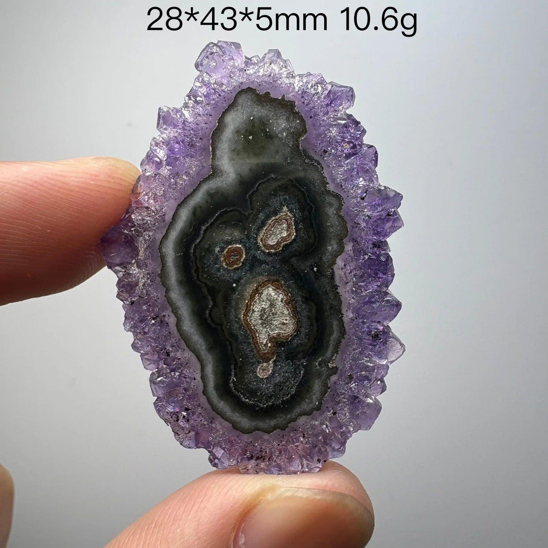 Natural Uruguayan amethyst slice crystal, home decor item, extremely rare