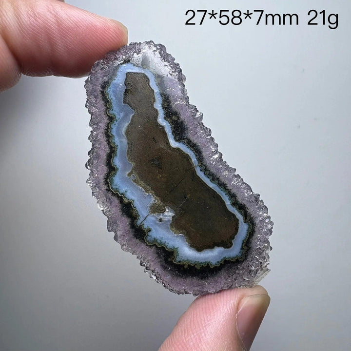 Natural Uruguayan amethyst slice crystal, home decor item, extremely rare