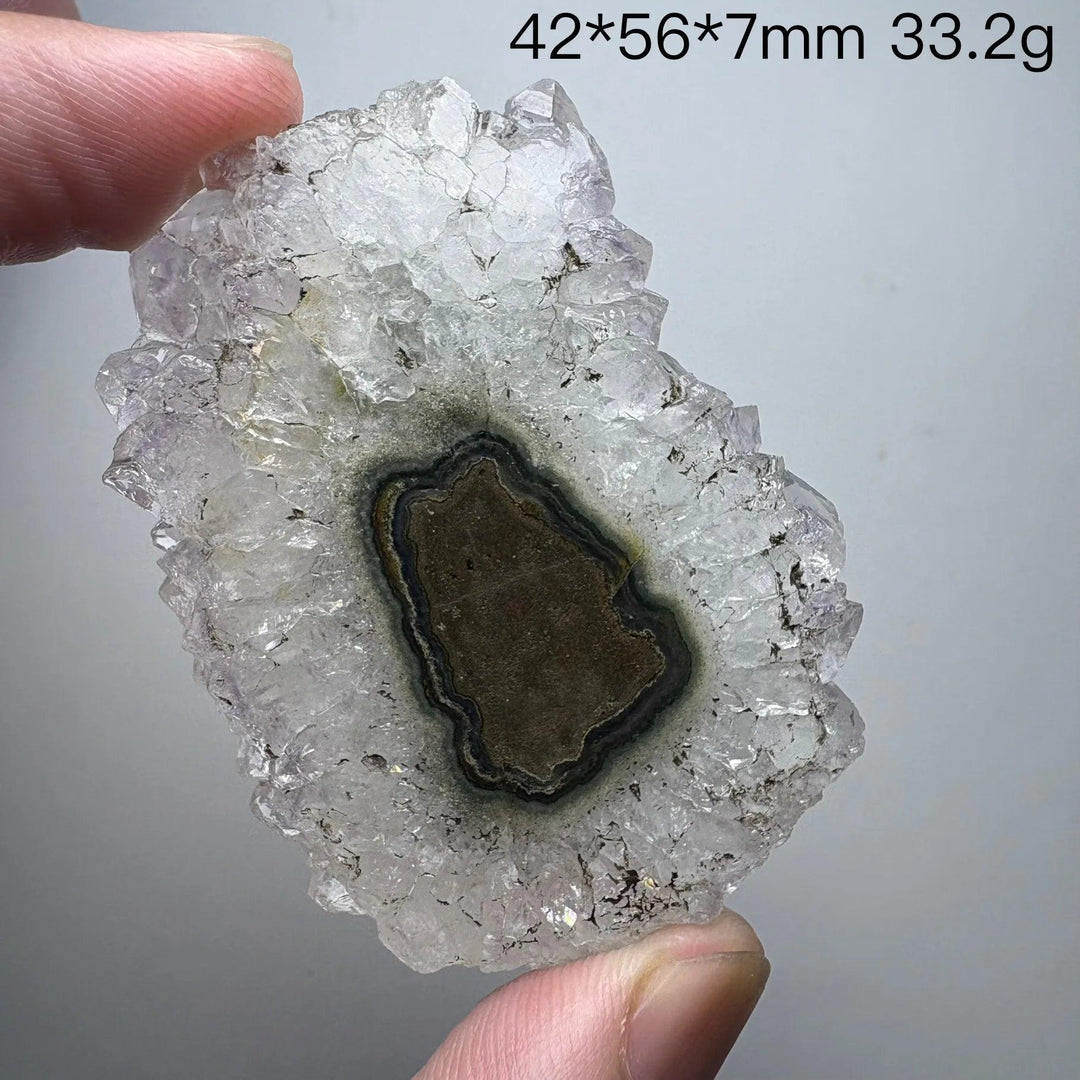 Natural Uruguayan amethyst slice crystal, home decor item, extremely rare