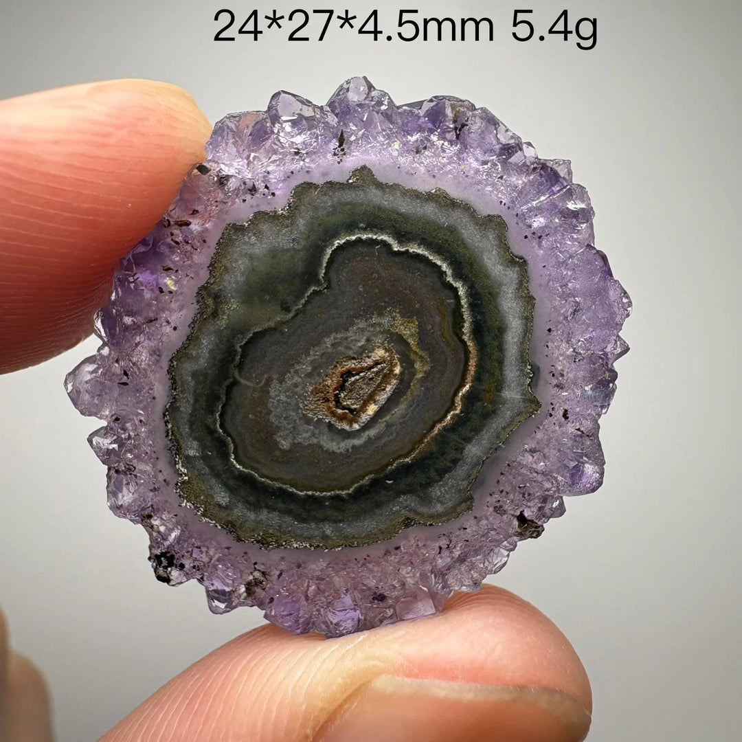 Natural Uruguayan amethyst slice crystal, home decor item, extremely rare