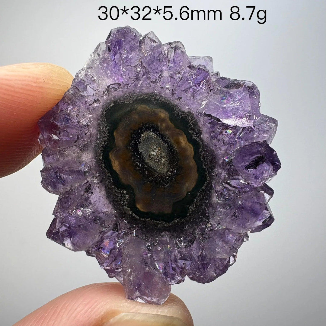 Natural Uruguayan amethyst slice crystal, home decor item, extremely rare