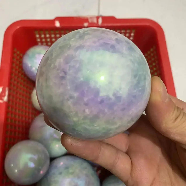 Angel Aura Quartz Sphere 60-80mm Iridescent Crystal