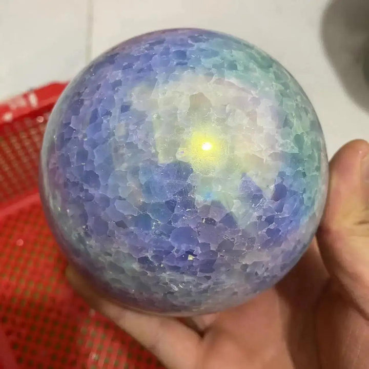Angel Aura Quartz Sphere 60-80mm Iridescent Crystal