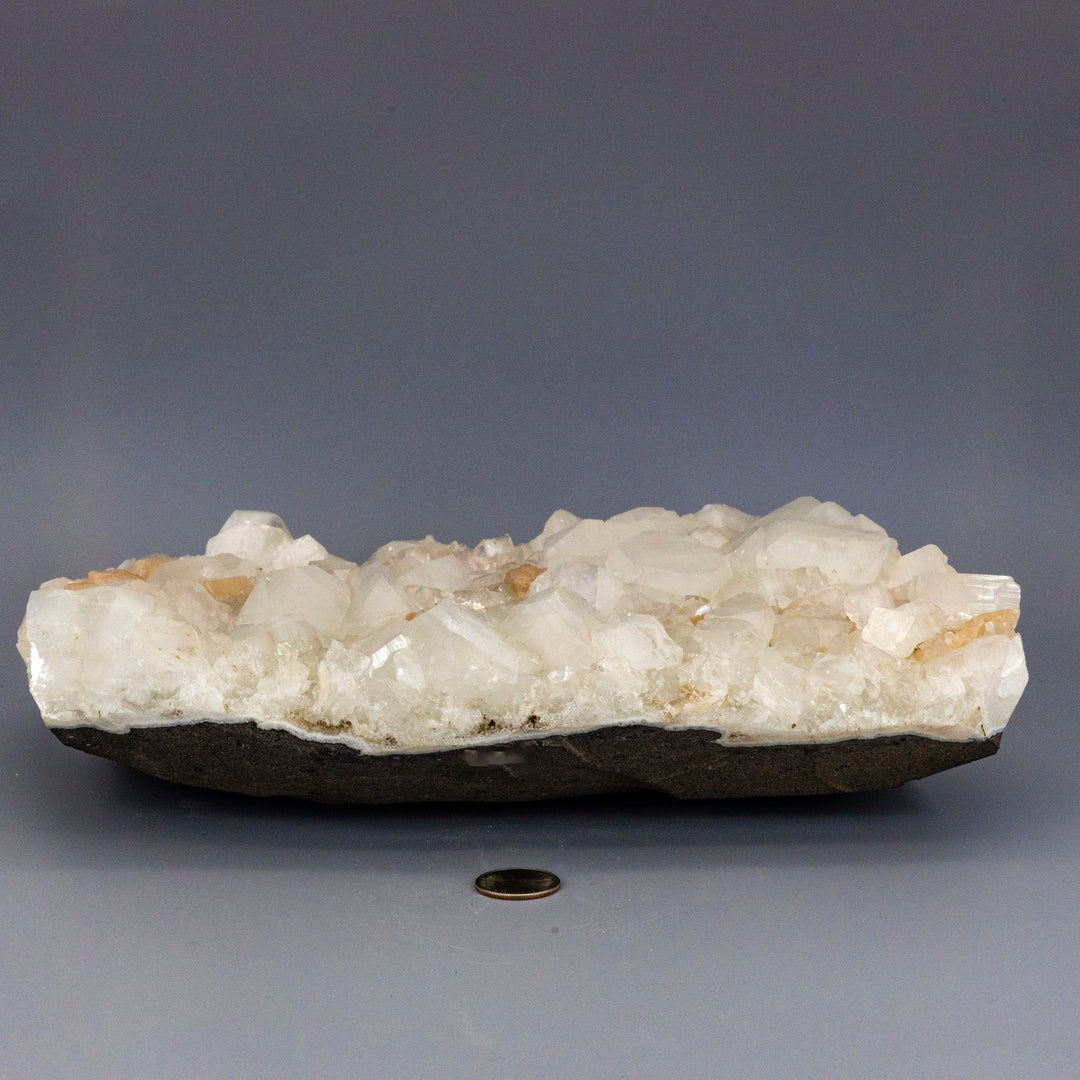 Apophyllite with "peach" Stilbite "XXL" Cluster-Clusters-Crystal Destiny-Apophyllite w/t Stilbite-6150g - 12.00"L X 7.00"W x 3.00"H-Crystal Destiny