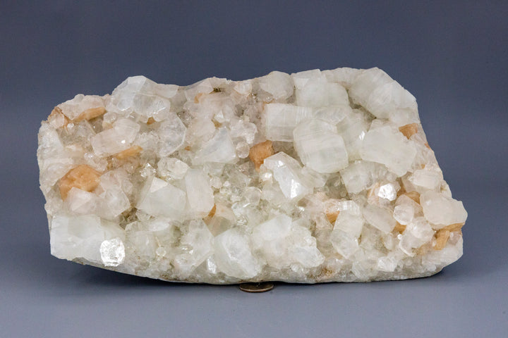 Apophyllite with "peach" Stilbite "XXL" Cluster-Clusters-Crystal Destiny-Apophyllite w/t Stilbite-6150g - 12.00"L X 7.00"W x 3.00"H-Crystal Destiny