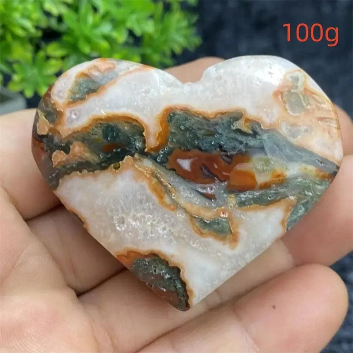 Aquatic Agate Geode Heart: Stunning blue and white crystal heart with sparkling druzy cavity, promoting emotional balance.