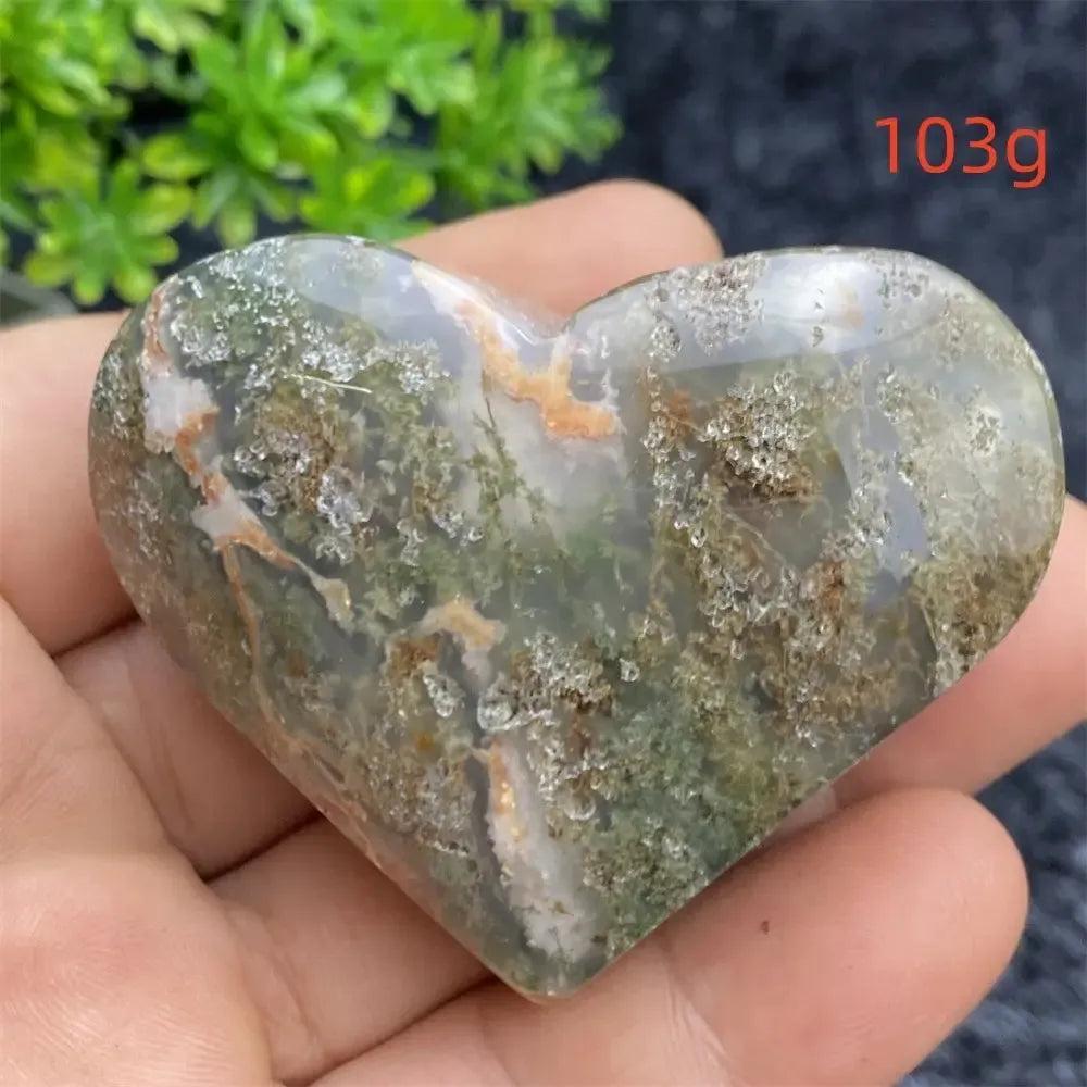Aquatic Agate Geode Heart: A unique crystal heart with soft blue and white tones, natural druzy, and tranquil energy.