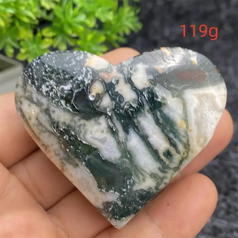 Aquatic Agate Geode Heart: Soothing blue and white crystal heart with natural druzy cavity, promoting emotional balance.