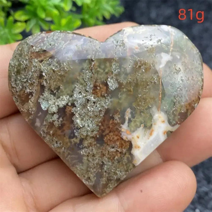 Aquatic Agate Geode Heart: Natural blue, white, and brown crystal heart with sparkling druzy cavity for emotional balance.