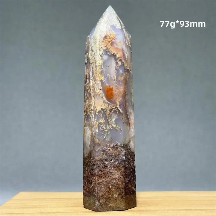 Aquatic Moss Obelisk Natural Mineral Quartz Home Feng Shui Office Decor Spiritual Healing Witchcraft Meditation
