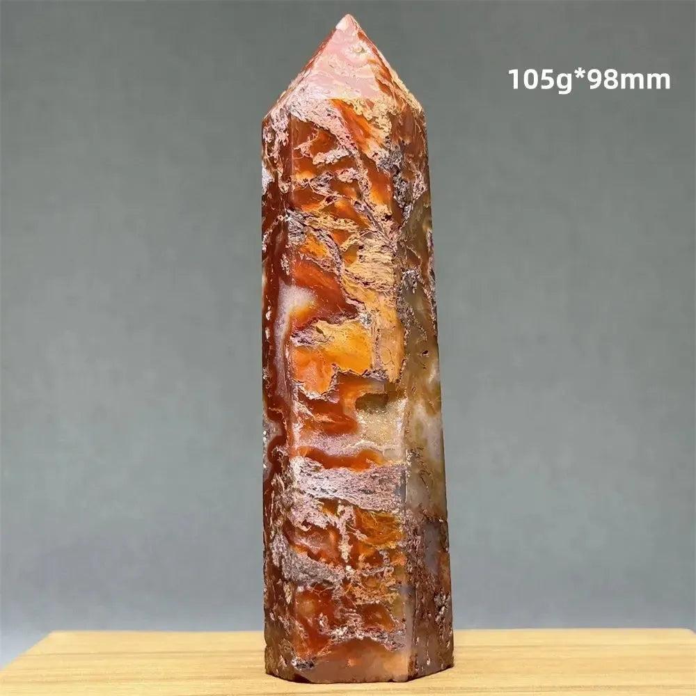 Aquatic Moss Obelisk Natural Mineral Quartz Home Feng Shui Office Decor Spiritual Healing Witchcraft Meditation