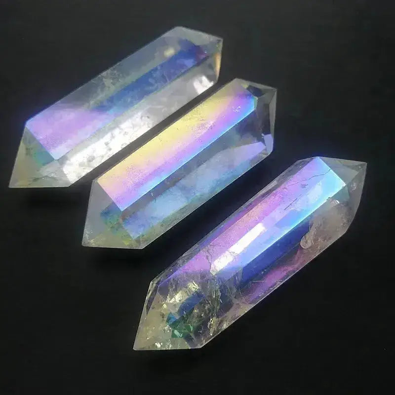 Aura Angel Clear Quartz Crystal Twin-Point-Points-Ali-Aura Quartz-50-80mm-Crystal Destiny