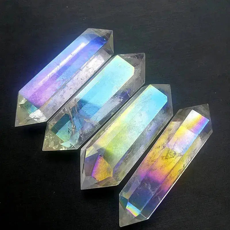 Aura Angel Clear Quartz Crystal Twin-Point-Points-Ali-Aura Quartz-50-80mm-Crystal Destiny