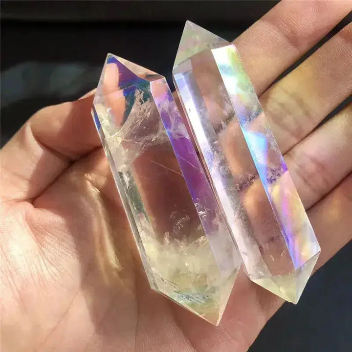 Aura Angel Clear Quartz Crystal Twin-Point-Points-Ali-Aura Quartz-50-80mm-Crystal Destiny