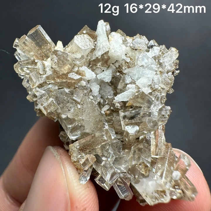 Natural clear aurora columnar calcite cluster healing stone flower shape mineral specimen.