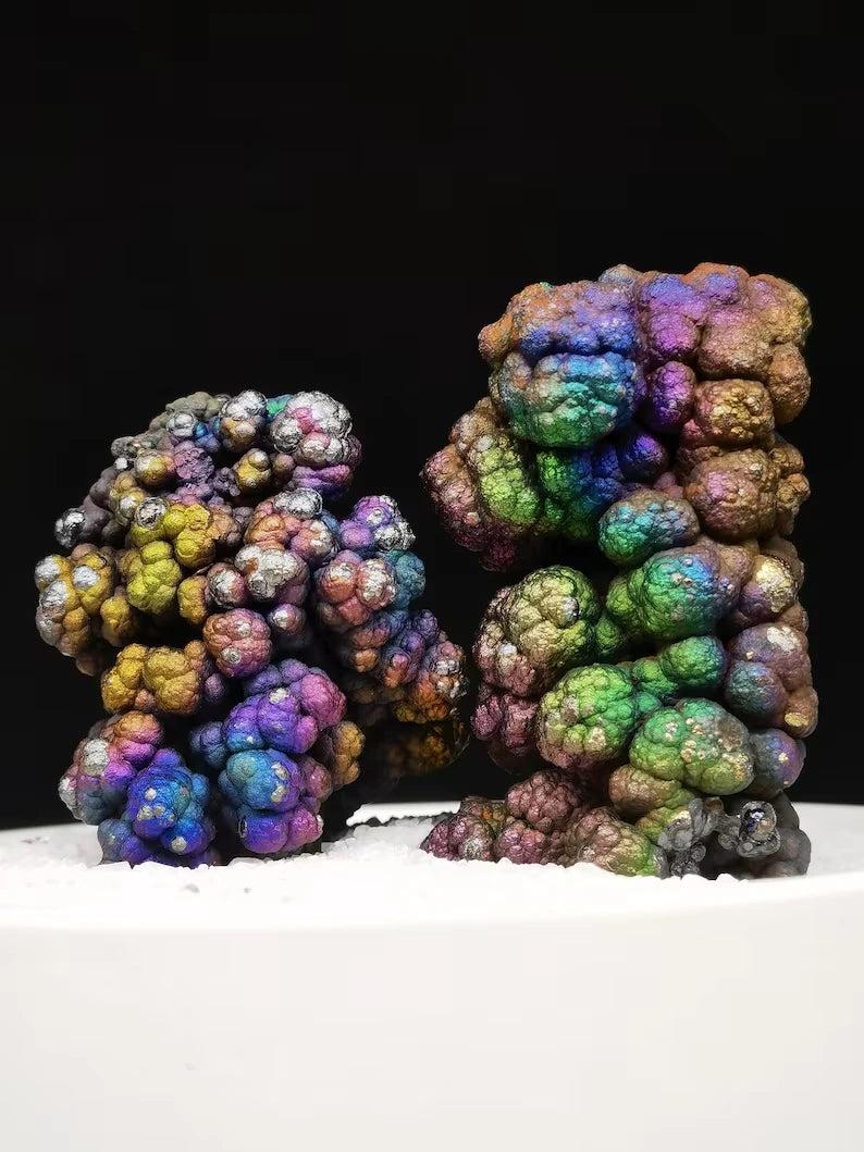 Iridescent rainbow turgite biotite raw crystal specimen with grounding energy.