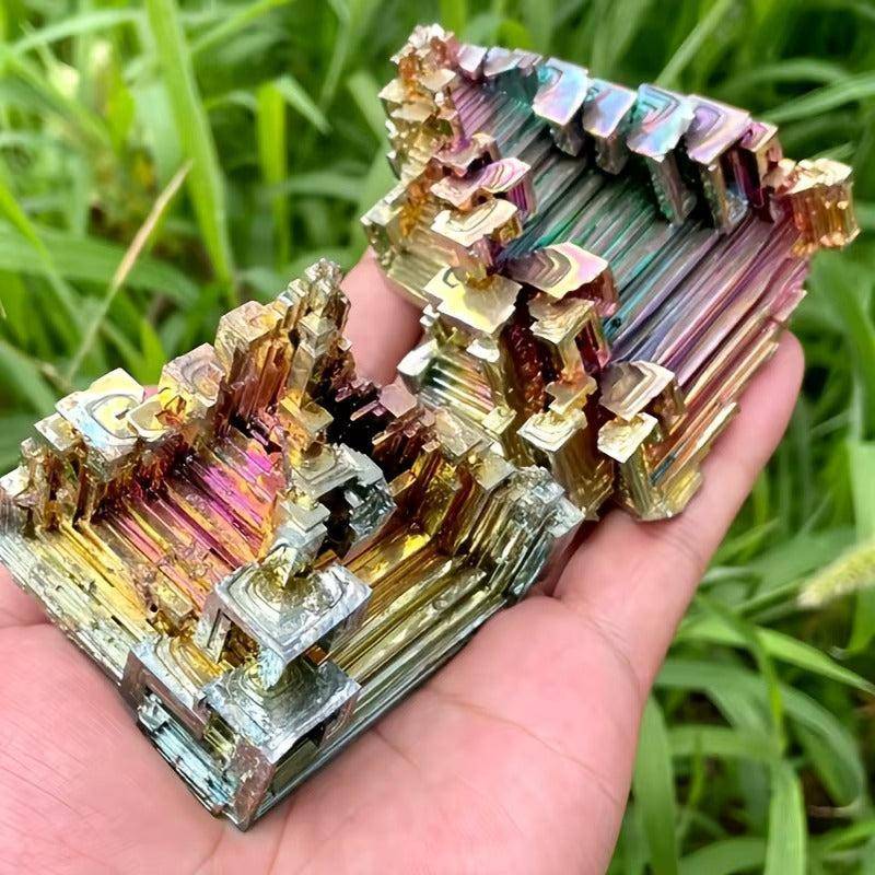 Bismuth Metal Freeform Castles Unique Shapes-Freeforms-Crystal Destiny-Bismuth-40g - assorted mixed pieces-Crystal Destiny