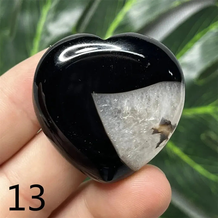 Black Agate Geode Crystal Heart-Hearts-Ali-Black Agate-13-Crystal Destiny