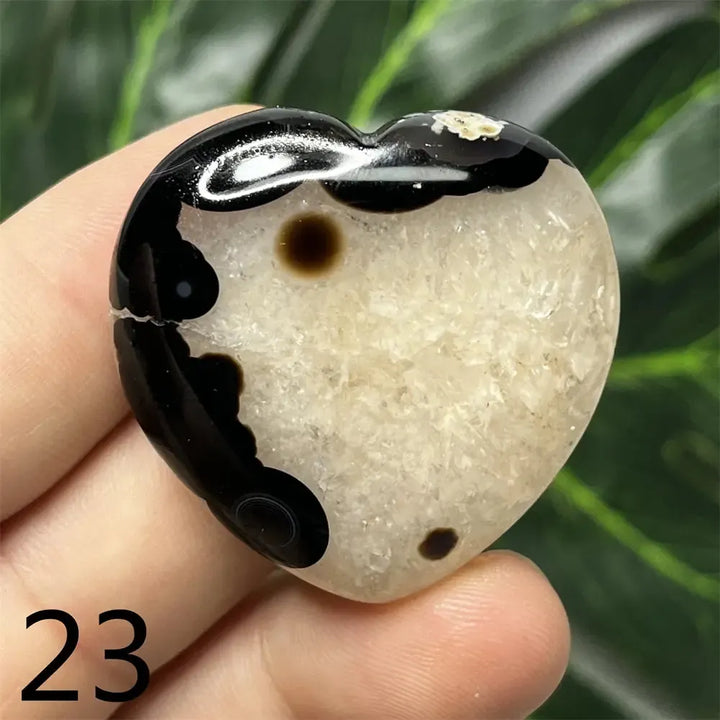 Black Agate Geode Crystal Heart-Hearts-Ali-Black Agate-23-Crystal Destiny