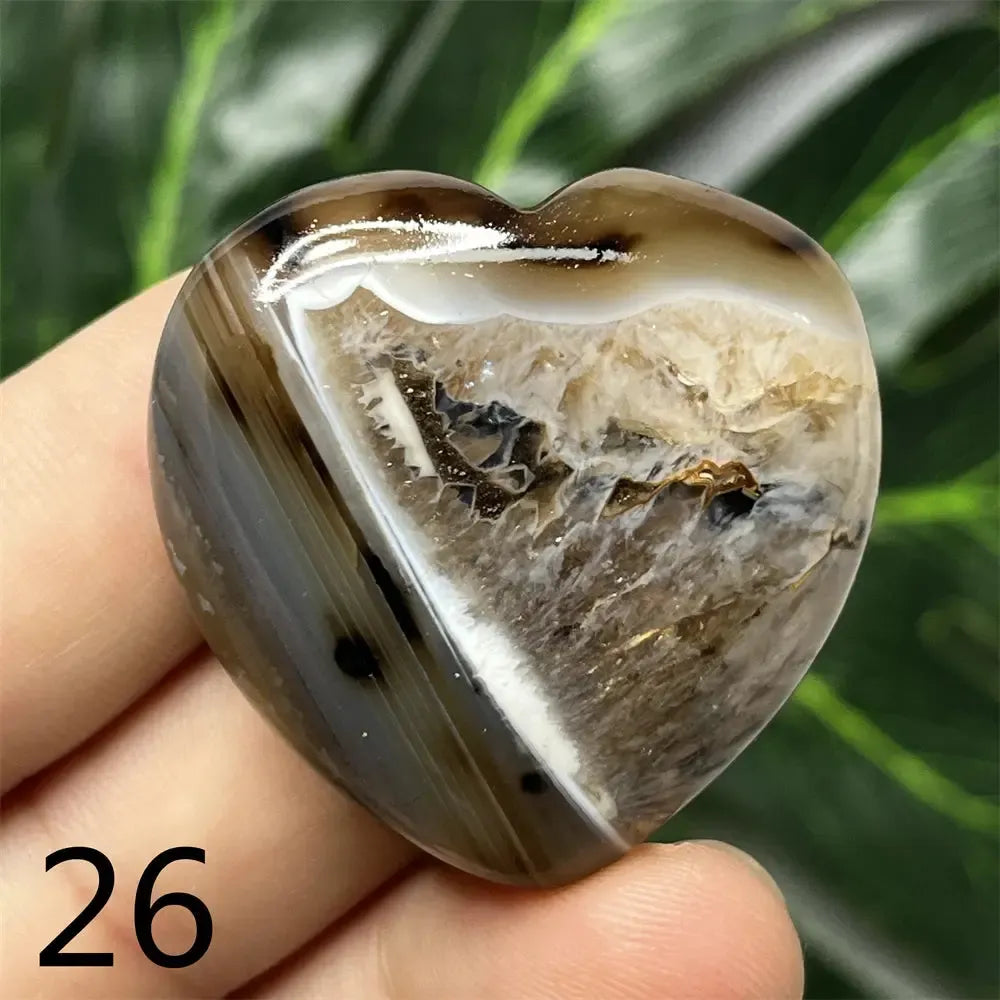 Black Agate Geode Crystal Heart-Hearts-Ali-Black Agate-26-Crystal Destiny