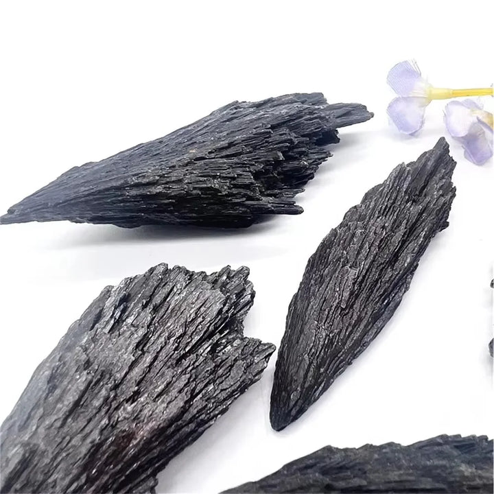 Black Kyanite Fan Raw Blade