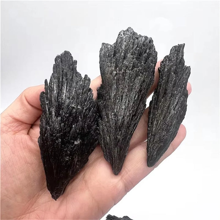 Black Kyanite Fan Raw Blade
