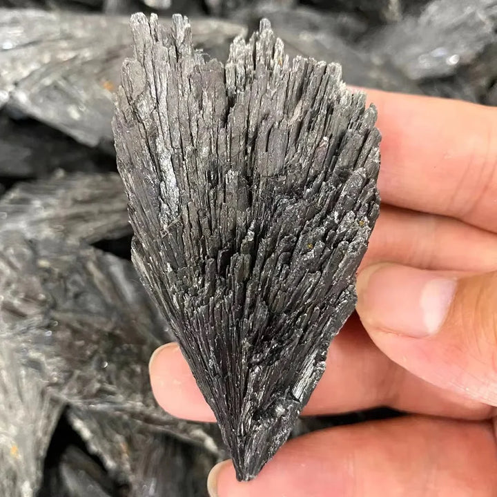 Black Kyanite Fan Raw Blade