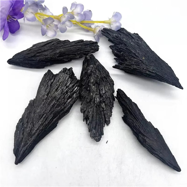 Black Kyanite Fan Raw Blade