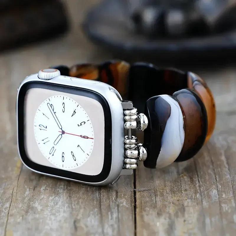 Black Onyx Apple iWatch Band Elastic Bohemian Cuff