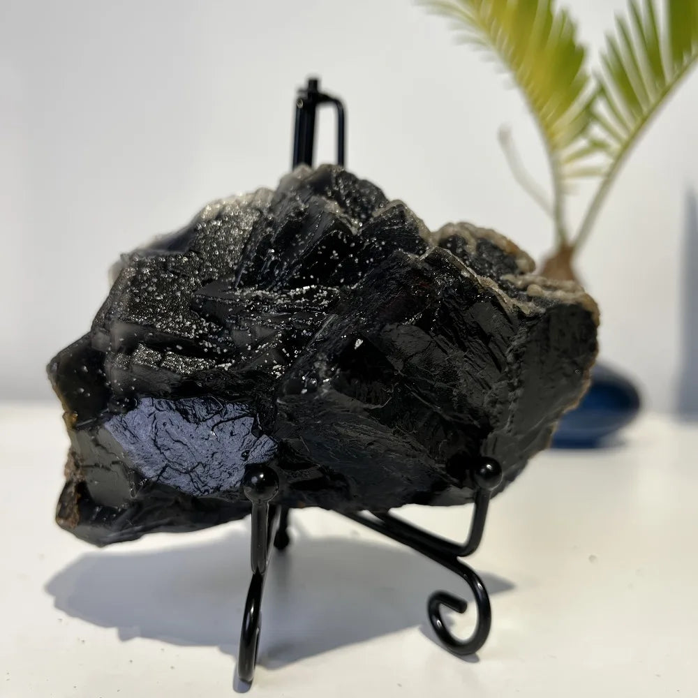 Black Rose Fluorite UV Reactive Mineral Specimen