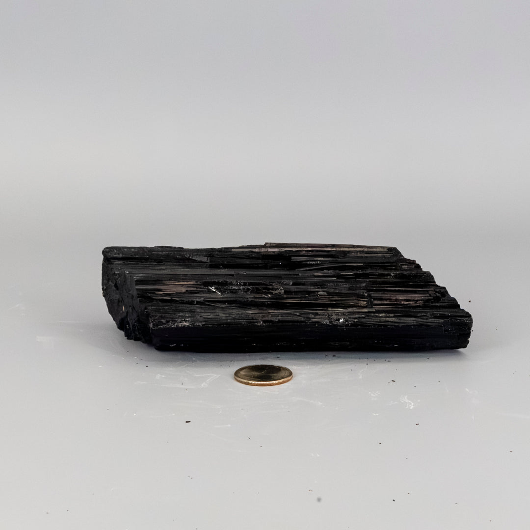 Black Tourmaline Hunk - Elongated (588g)-Raw-Crystal Destiny-Black Tourmaline-588g - 6.25" x 2.50" x 1.50'-Crystal Destiny