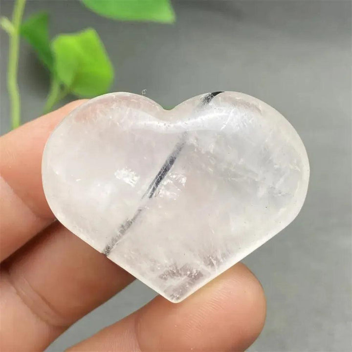 Black Tourmaline in Quartz Crystal Heart | Pick Yours