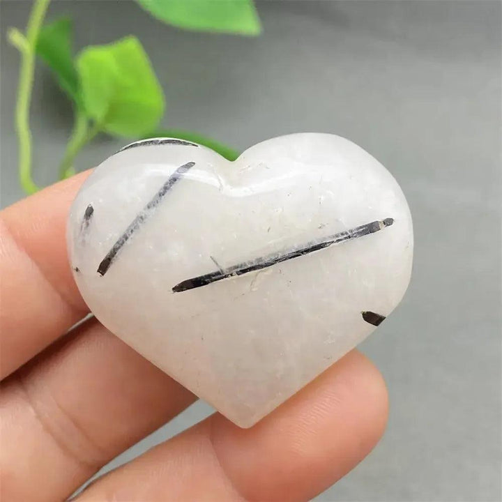 Black Tourmaline in Quartz Crystal Heart | Pick Yours