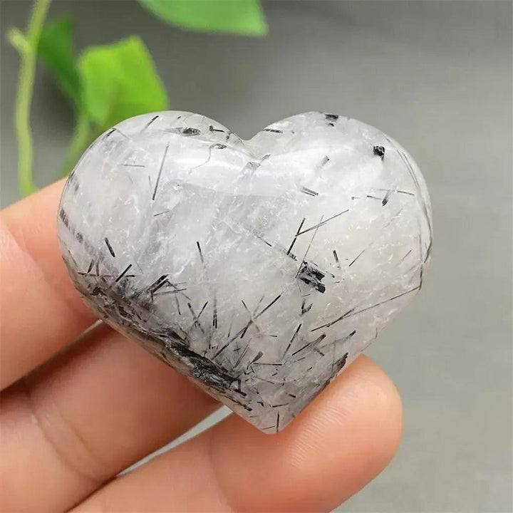 Black Tourmaline in Quartz Crystal Heart | Pick Yours